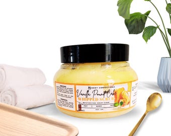 Vanilla Pound Cake Sugar Scrub-Whipped Sugar Scrub-Sugar Scrub-Skin Care-Body Polish-Exfoliation-Body Confectionz