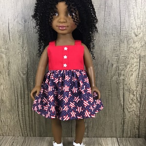 REDUZIDO! Vestido jumper cabe em bonecas de 18 polegadas