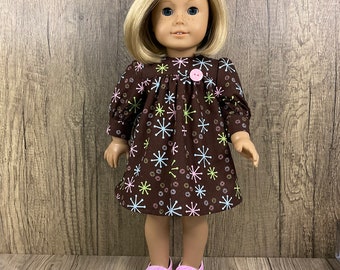 Dress Made to Fit American Girl 18 Inch Dolls Starburst Print