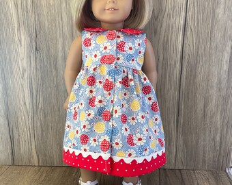 Fits 18 Inch American Girl and Similar Dolls Casual Summer Dress Sleeveless