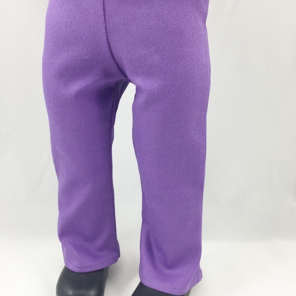 American Girl Doll vêtements faits à la main PurpleTwill pantalons 18 pouces poupée taille jouets filles