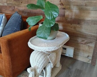 Wicker Side Table Etsy