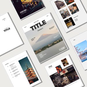 Digital Travel Magazine Template | Fully Editable in Canva | Customizable 48 Page Template