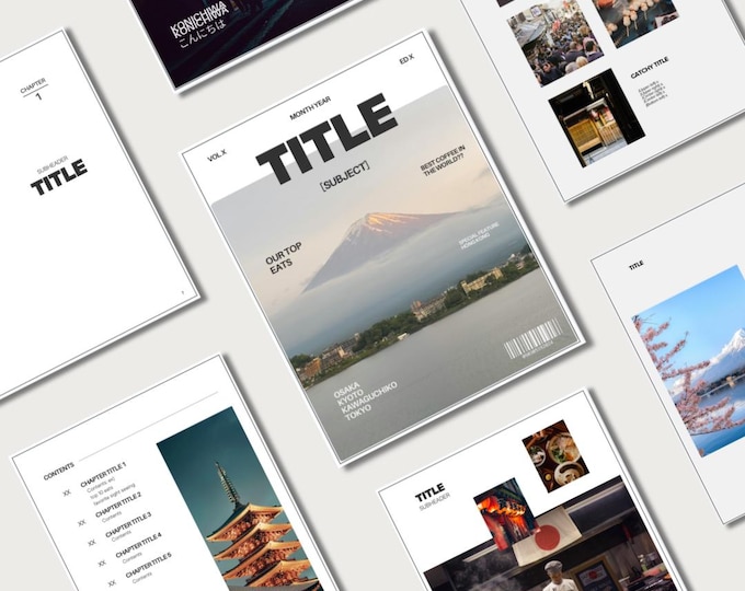 Digital Travel Magazine Template | Fully Editable in Canva ...