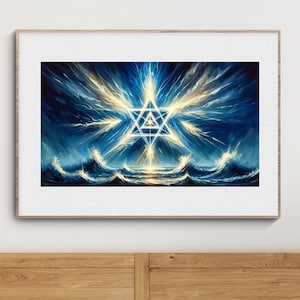 Magen David Abstract Digital Download Print Spiritual Home Decor Star Of David spiritual gifts jewish holidays star of david art decor