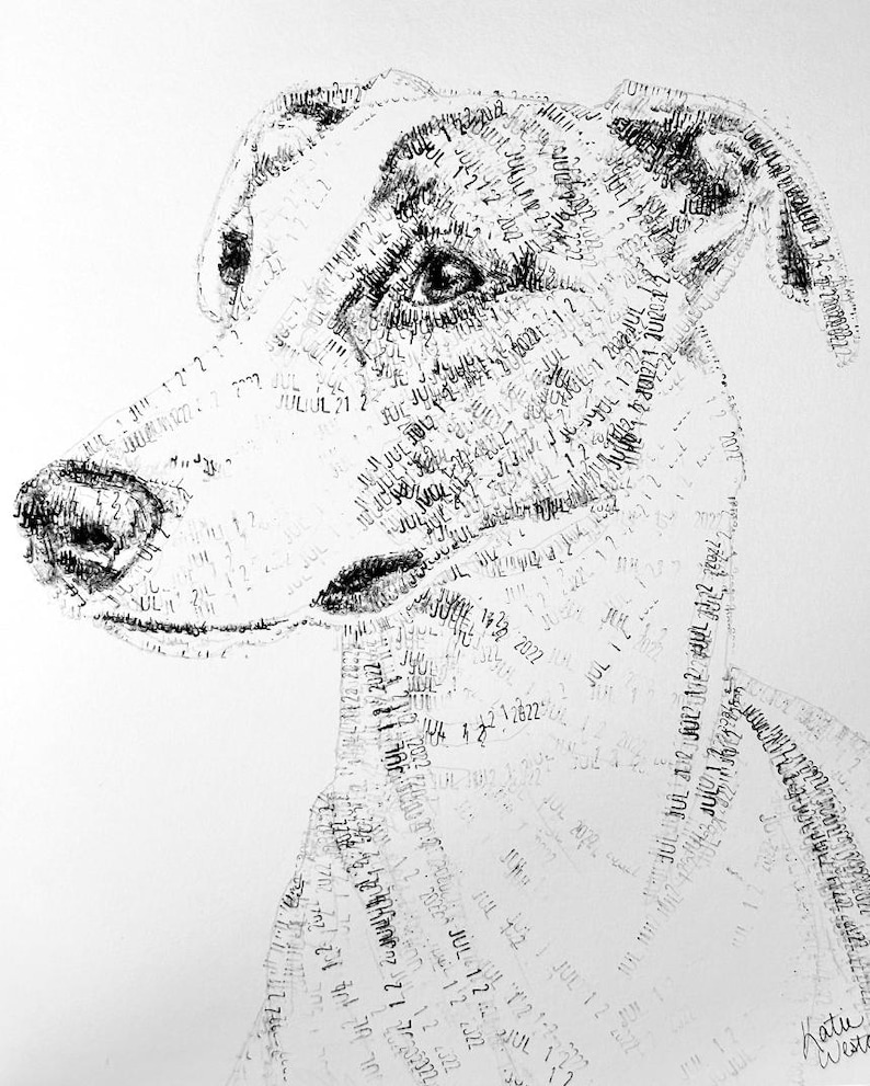 Retrato personalizado con sello de fecha - Retrato de pareja personalizado - Retrato de mascota - Regalo de aniversario - Regalo personalizado - Arte personalizado - Regalo de cumpleaños para bebé imagen 9