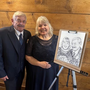 Retrato personalizado con sello de fecha - Retrato de pareja personalizado - Retrato de mascota - Regalo de aniversario - Regalo personalizado - Arte personalizado - Regalo de cumpleaños para bebé imagen 12
