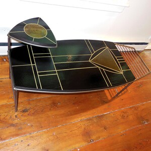 Modern mosaic and welded steel coffee table image 2