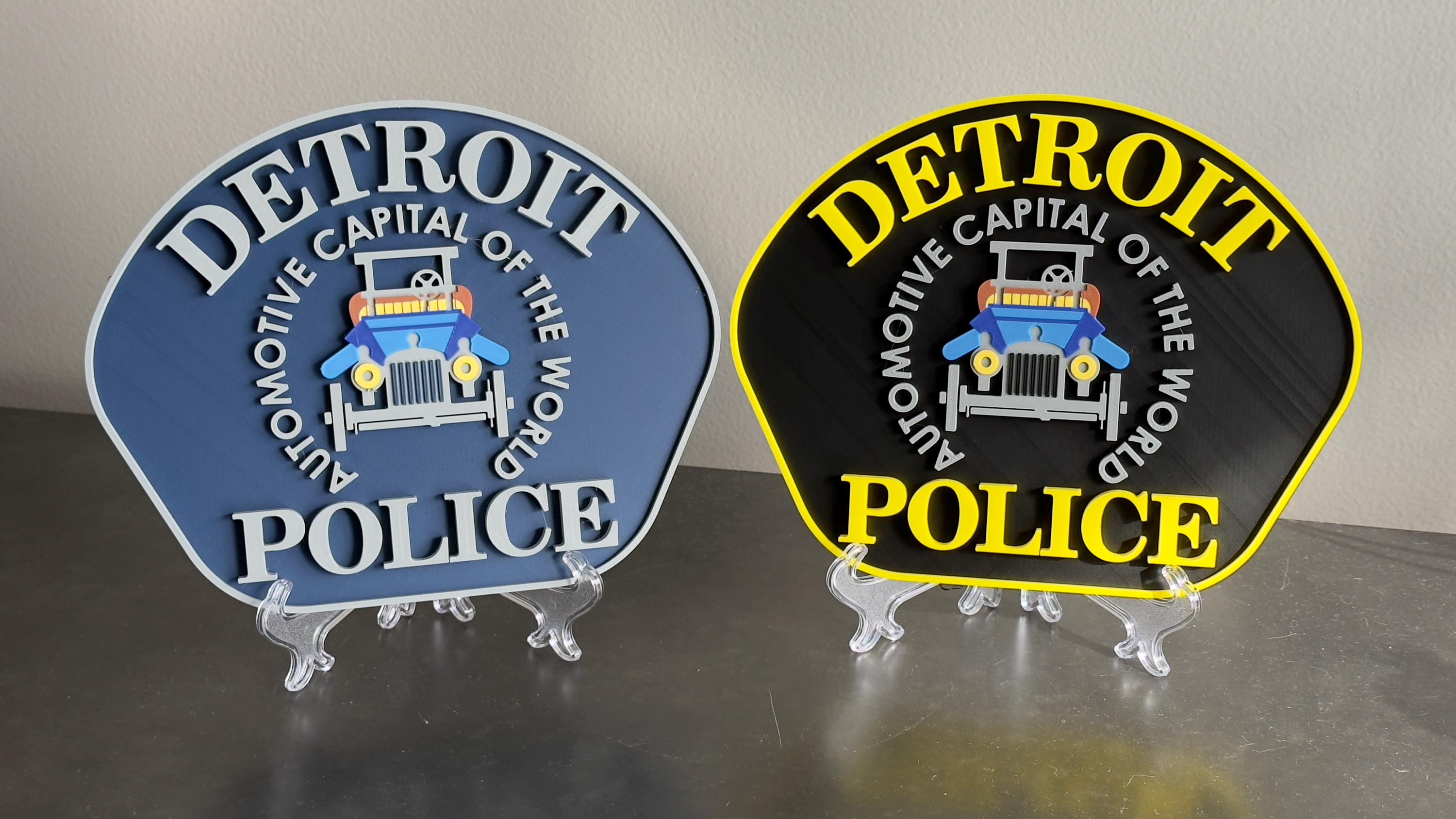Detroit Police Department 3D Embossed Plaque - First Responder