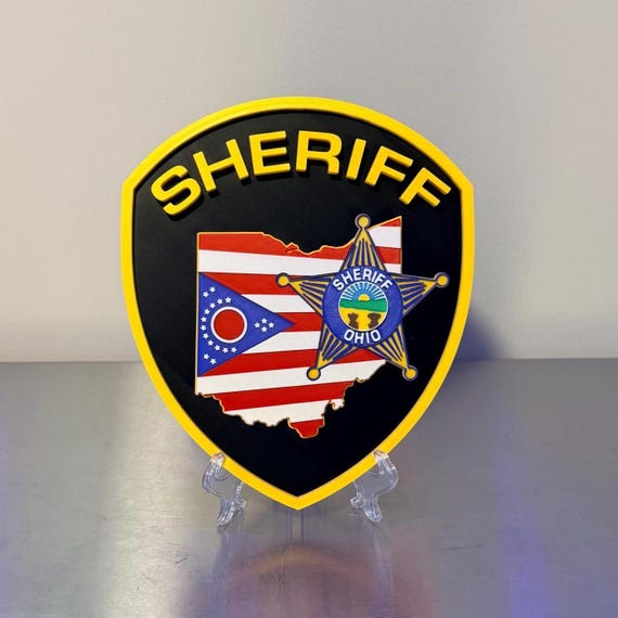 Ohio Sheriff 3D Embossed Display Plaque: First Responder Display