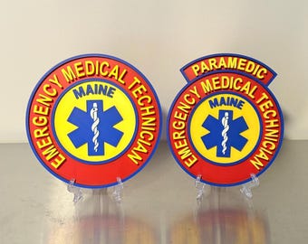 Plaque d'affichage en relief 3D Maine EMT & Paramedic EMS ME