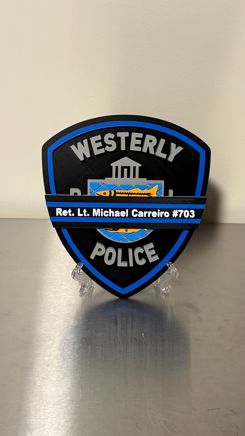 Westerly Rhode Island Police 3D Plaque: First Responder Wall Art image 8