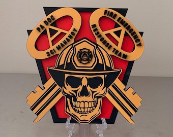 PA Corrections SCI Mahanoy FERT Plaque 3D - Art mural premiers intervenants Pennsylvanie