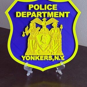Yonkers NY Police Department 3D Embossed Display Plaque Police Gift New York image 6