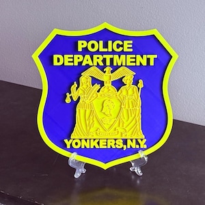 Yonkers NY Police Department 3D Embossed Display Plaque Police Gift New York image 1
