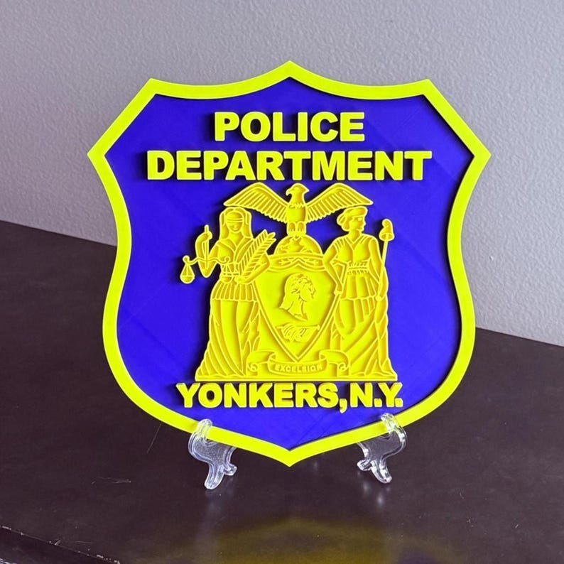 Yonkers NY Police Department 3D Embossed Display Plaque Police Gift New York image 1