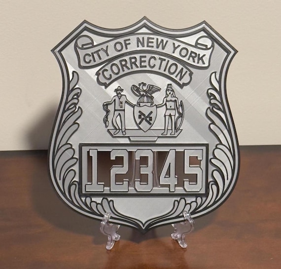 NYC DOC Officer Shield Corrections Department Logo 3D