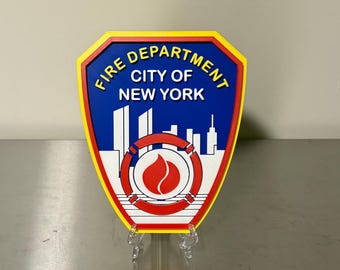 FDNY Display Plaque: Firefighter Gift, Wall Decor New York City Fire Department