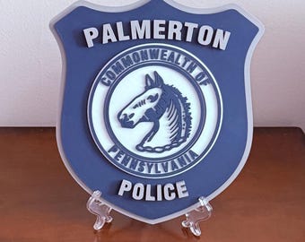 Palmerton Police Department 3D Embossed Plaque - Pennsylvania First Responder Display Plaque