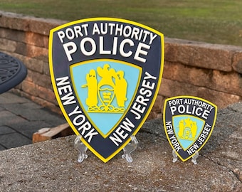PAPD 3D Embossed Plaque: Port Authority NY NJ First Responder Wall Art New York