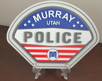 Murray City Utah Police Department 3D Embossed Plaque  Police Gift