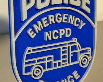 Nassau County Police ESU Plaque | 3D Embossed | Long Island NY