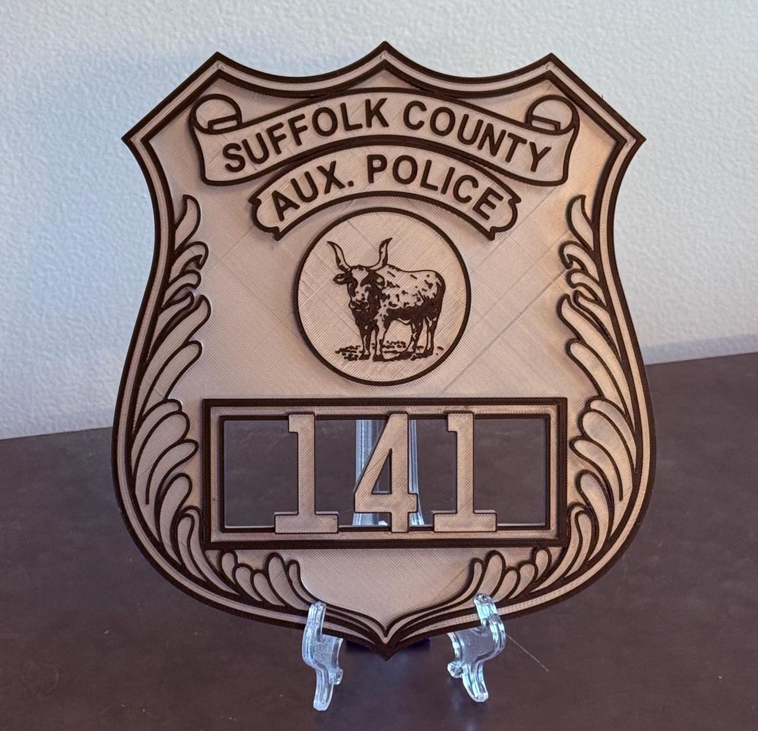 Suffolk County Auxiliary Police Shield Plaque - Long Island NY New