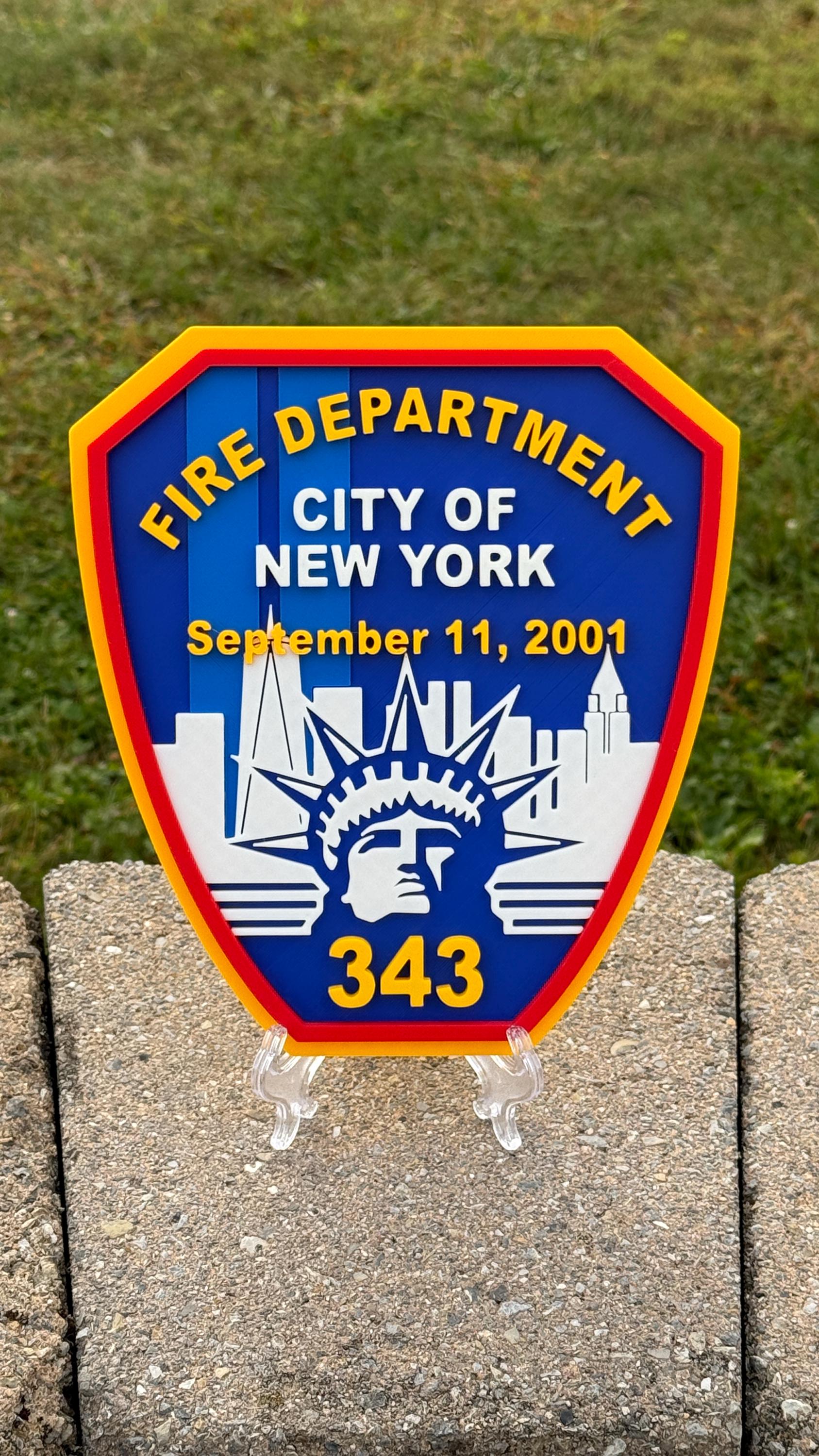 FDNY 9/11 Embossed Plaque: Firefighter Gift, NYC Wall Decor - Etsy