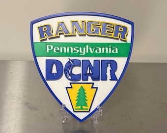 Plaque DCNR Ranger 3D Pennsylvanie PA