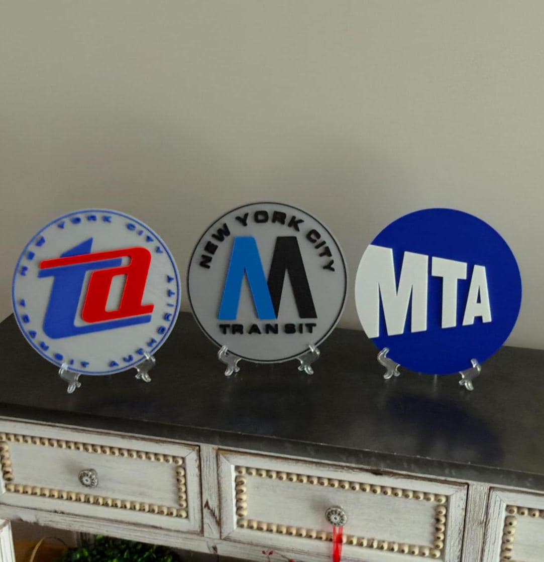 NYC MTA New York City Transit Authority 3D Embossed Display