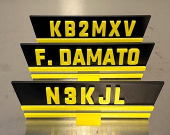 Plaque 3D personnalisée en plastique pour pompier avec rabat pour équipement de soute de 23 cm (9 po.)