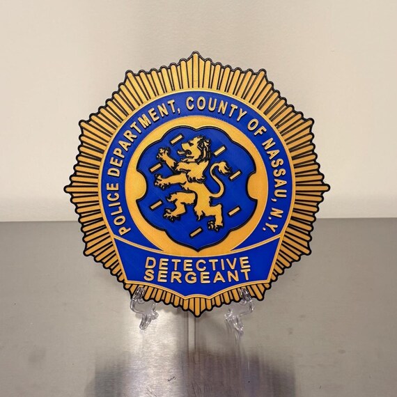 Nassau County Police Detective Sergeant Shield Plaque | PLA