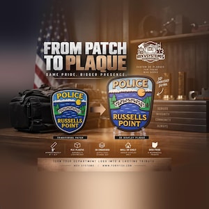 3D Custom Plaque of your badge or logo |  First Responder Retirement Gift | Police Fire EMS Plaque
