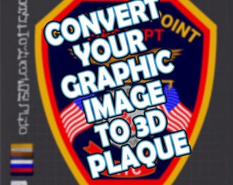 3D Custom Logo Plaque: First Responder  Display Plaque Convert your design to a plaque