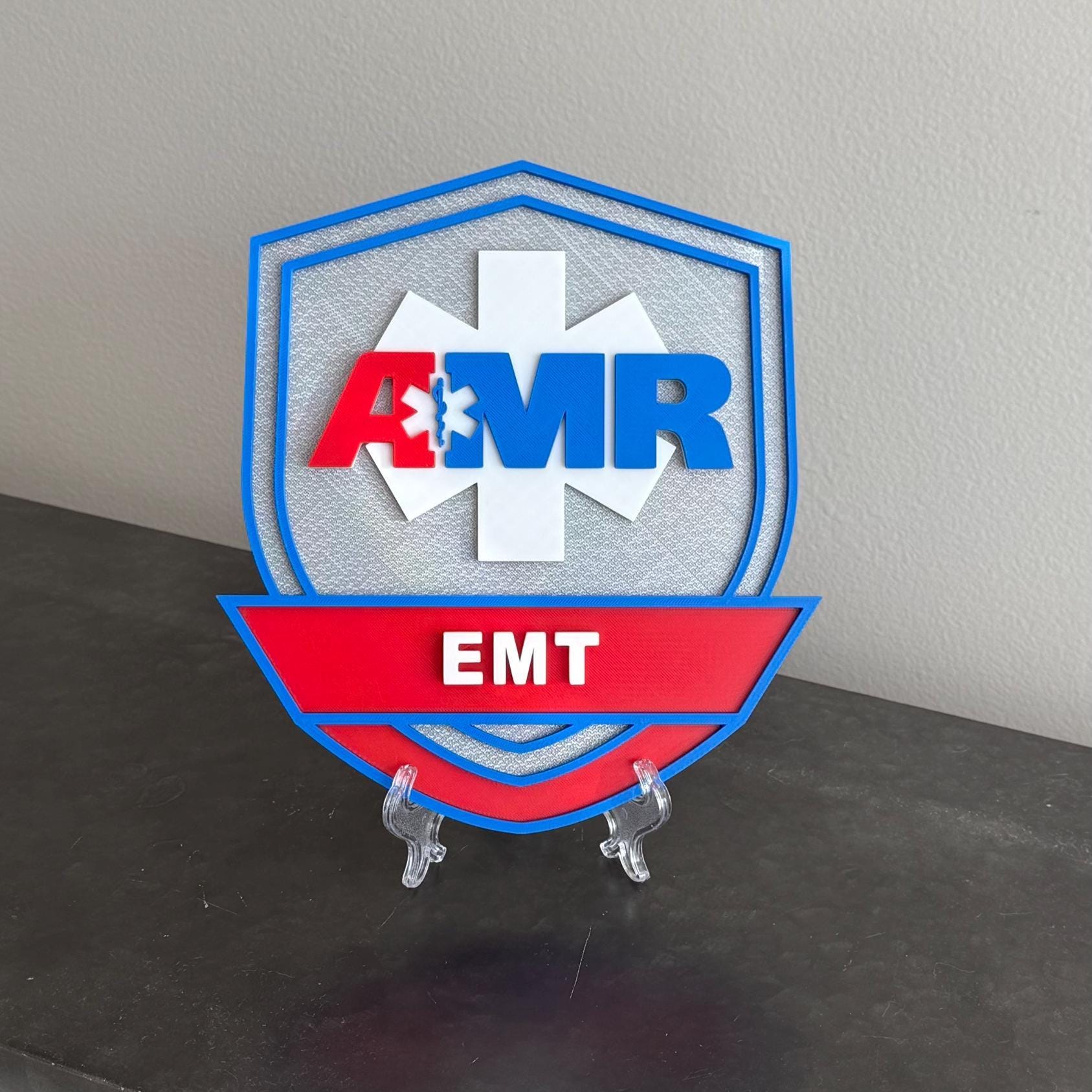 Paramedic Wall Art: AMR EMT 3D Embossed Plaque (Display or Gift)