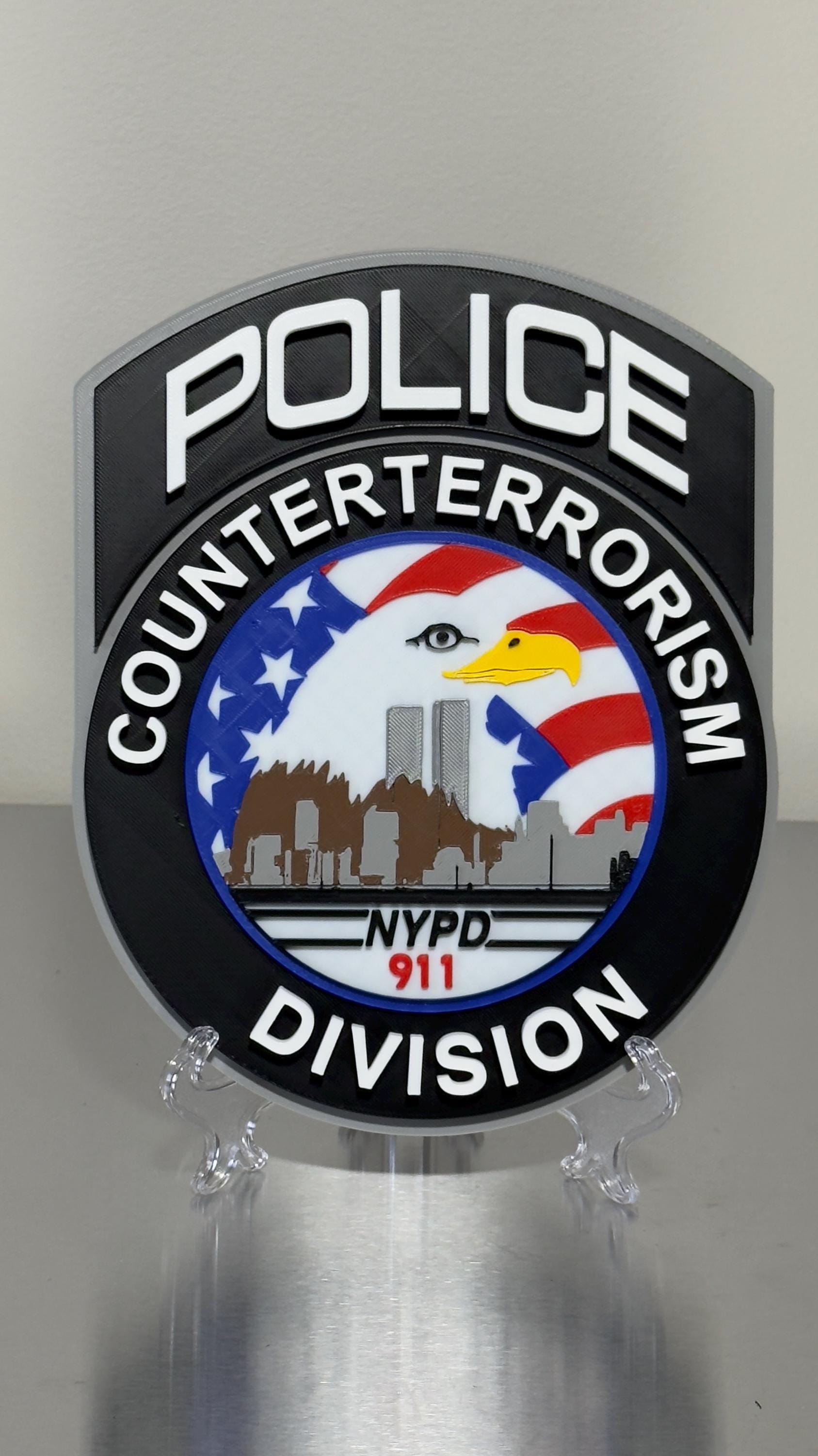 NYPD COUNTERTERRORISM パッチセット NYPD Plaque - Counterterrorism Division 3D Display | New York City
