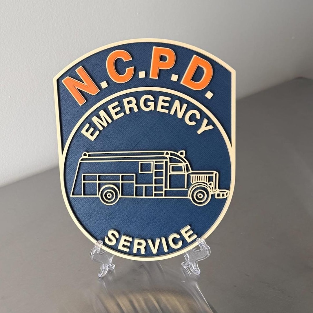 Embossed Nassau County Police ESU Plaque: Long Island NY Display