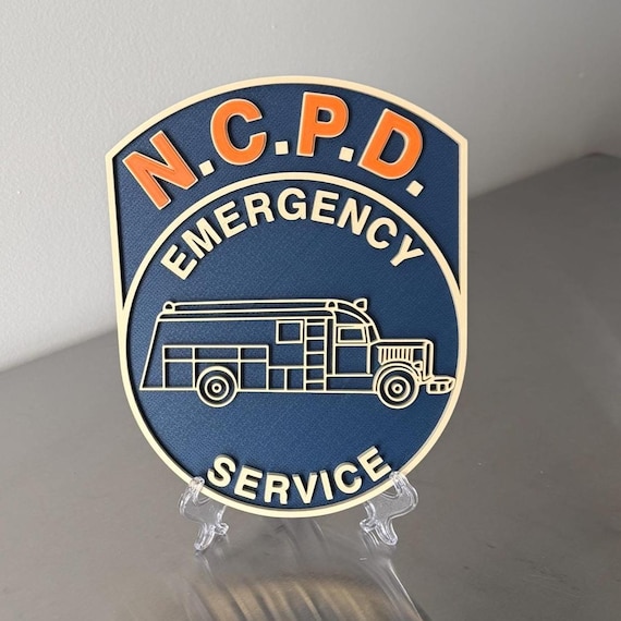 Embossed Nassau County Police ESU Plaque: Long Island NY Display