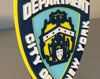 NYPD 3D Embossed Display Plaque: NYC Police Department Wall Art - Etsy