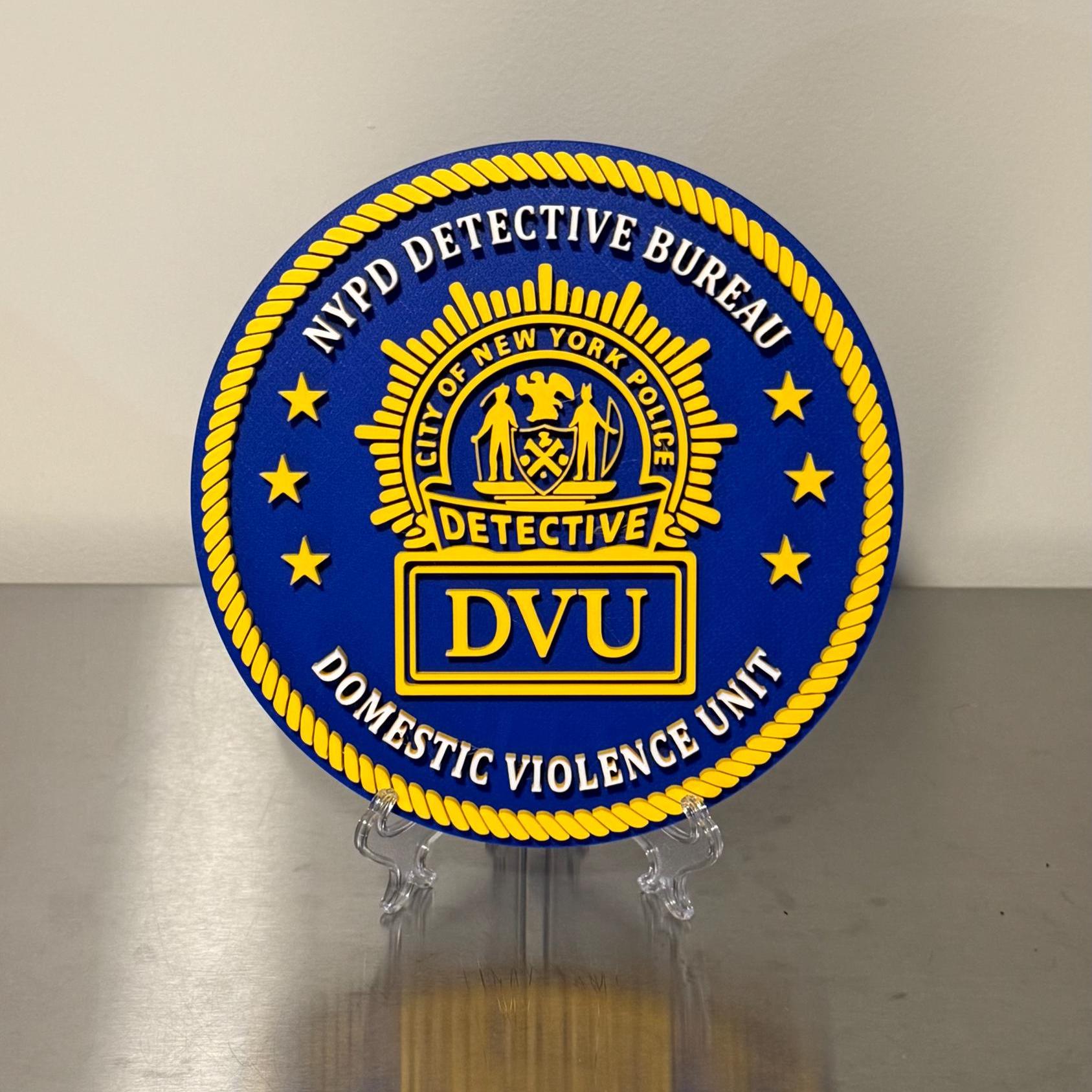 NYPD Detective Bureau DVU 3D Plaque - First Responder Wall Art - Etsy