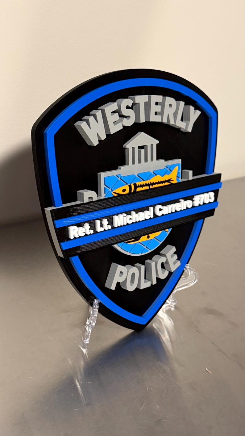 Westerly Rhode Island Police 3D Plaque: First Responder Wall Art image 9