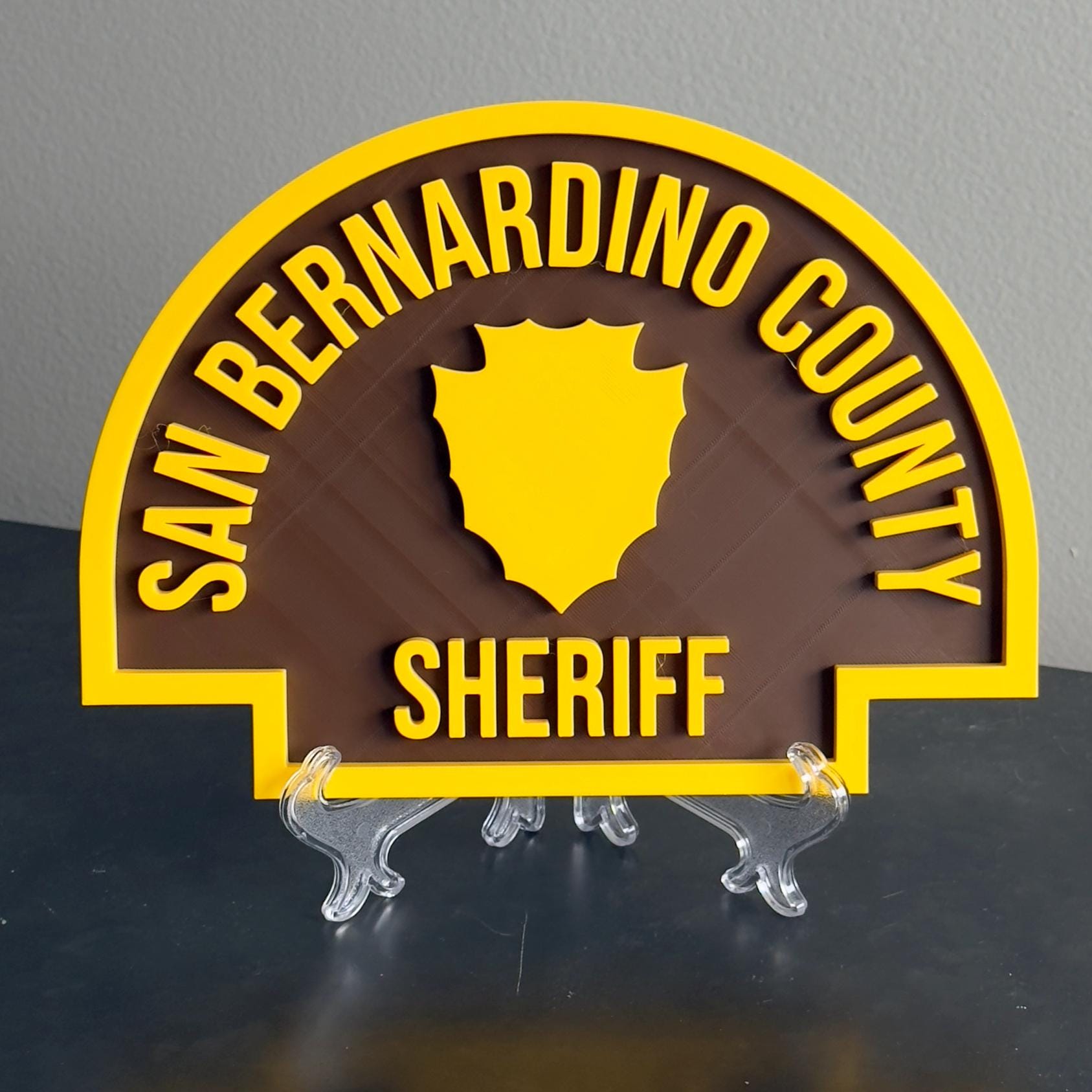 San Bernardino County Sheriff Plaque: 3D Embossed First Responder