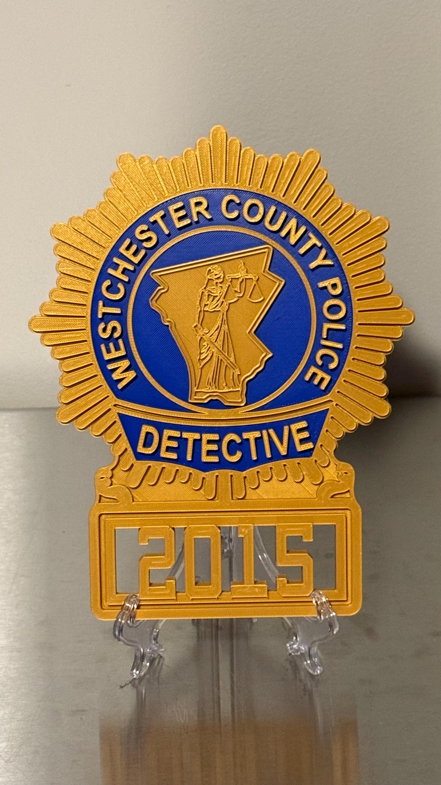 Westchester County Police Detective Shield | 3D First Responder