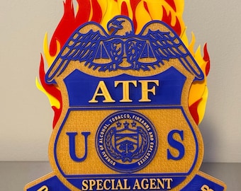 ATF Special Agent Certified Fire Investigator Badge Plaque | 3D