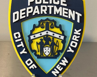 NYPD 3D Embossed Display Plaque: NYC Police Department Wall Art - Etsy