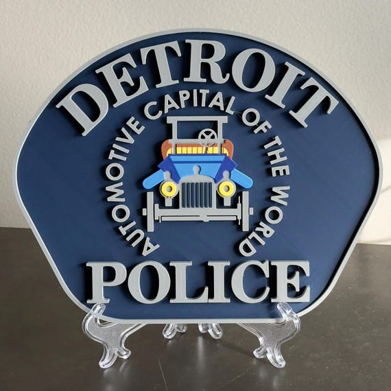 Detroit Police Department 3D Embossed Plaque - First Responder