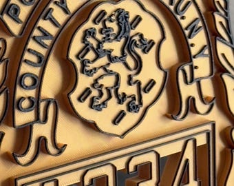 Nassau County Police Sergeant Shield: 3D Embossed Display Plaque