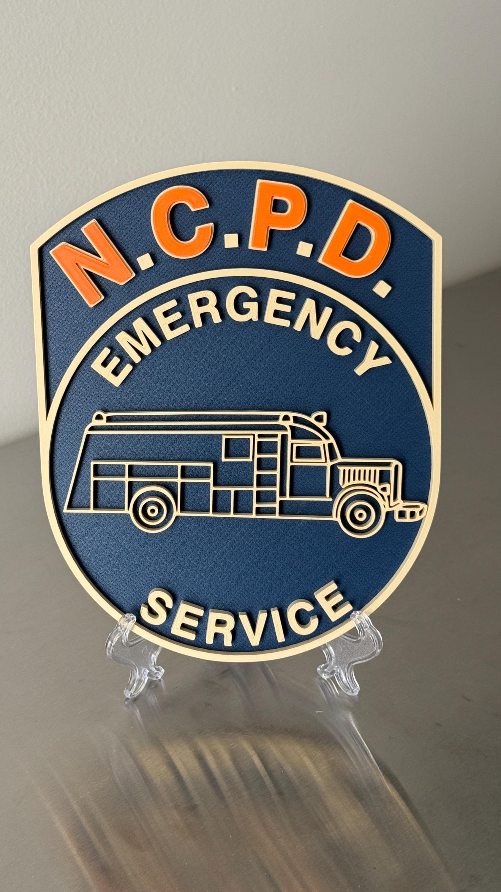 Embossed Nassau County Police ESU Plaque: Long Island NY Display