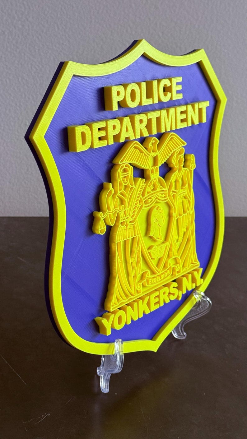 Yonkers NY Police Department 3D Embossed Display Plaque Police Gift New York image 3