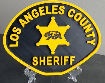 Los Angeles County Sheriff 3D Embossed Plaque: First Responder Wall Art California